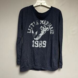 Little Mermaid 1989 Navy blue shirt Disney size Small S long sleeve sweatshirt